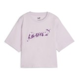 PUMA ESS+ BLOSSOM SHORT GRAPHIC TEE 680432-60 Lilac Image 2