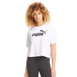 PUMA ESS CROPPED LOGO TEE 586866-02 White Image 