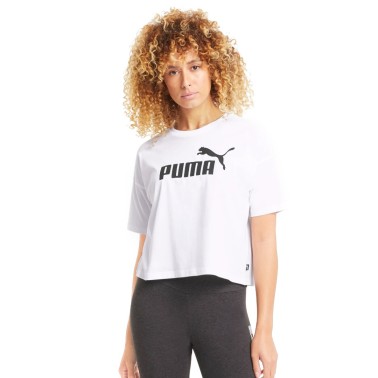 PUMA ESS CROPPED LOGO TEE 586866-02 White