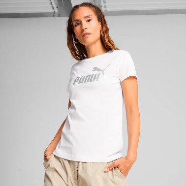 PUMA ESS METALLIC NO. 1 LOGO TEE 631536-02 White