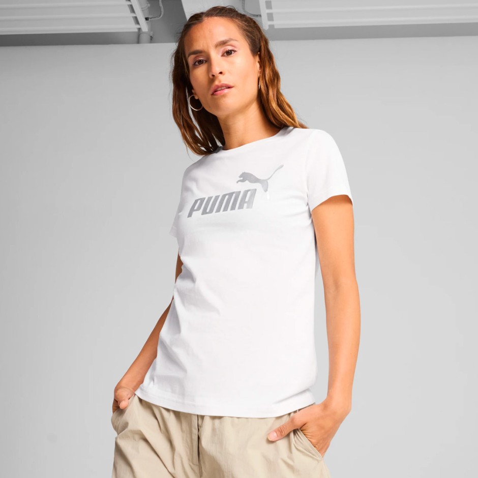 PUMA ESS METALLIC NO. 1 LOGO TEE 631536-02 White