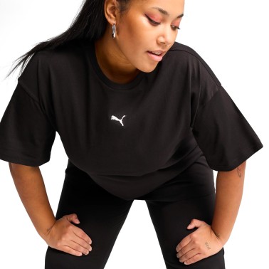 PUMA ESS PUMA LOGO RELAXED TEE 684971-01 Black