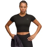 PUMA W CLOUDSPUN SS TWIST TEE 527497-01 Black Image 