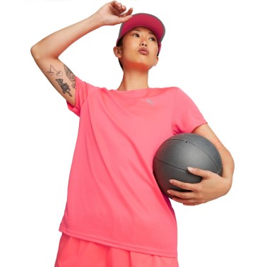 Γυναικεία Κοντομάνικη Μπλούζα PUMA RUN FAVORITE HEATHER SS TEE W Κοραλί 520182-94 
