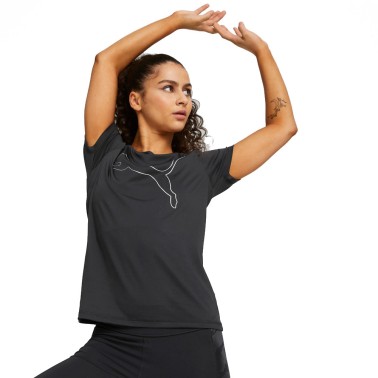PUMA TRAIN FAVORITE JERSEY CAT TEE 522420-01 Black