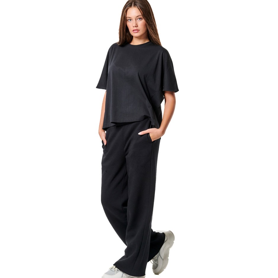 Γυναικεία Κοντομάνικη Μπλούζα Μαύρη - Body Action