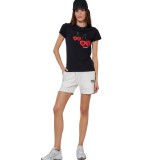 Women's T-Shirt Black - Body Action Image 4