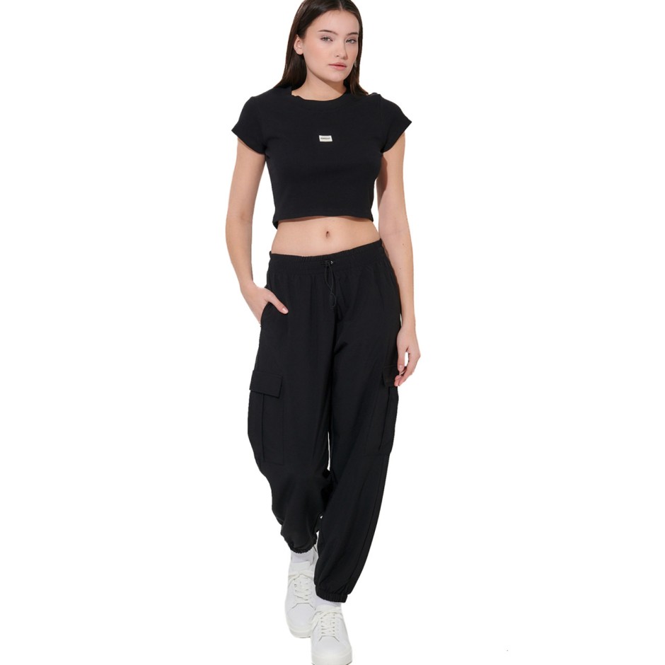 Γυναικεία Κοντομάνικη Μπλούζα Μαύρη - Body Action