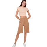 Γυναικεία Κοντομάνικη Μπλούζα Σομόν - Body Action Εικόνα 2