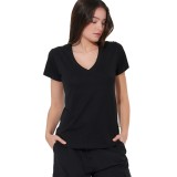 Γυναικεία Κοντομάνικη Μπλούζα Μαύρη - Body Action Εικόνα 