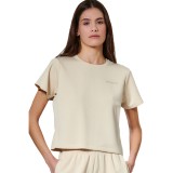 Women's T-Shirt Beige - Body Action Image 