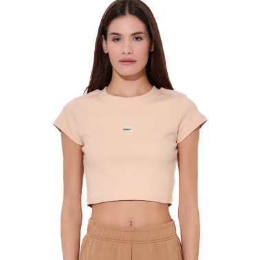 Γυναικεία Κοντομάνικη Μπλούζα Σομόν - Body Action