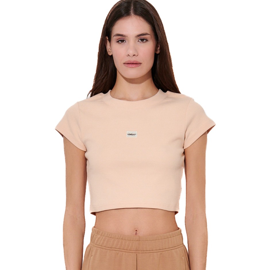 Γυναικεία Κοντομάνικη Μπλούζα Σομόν - Body Action