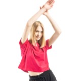 BE:NATION CROP TOP 05112303-9D Βordeaux Image 2