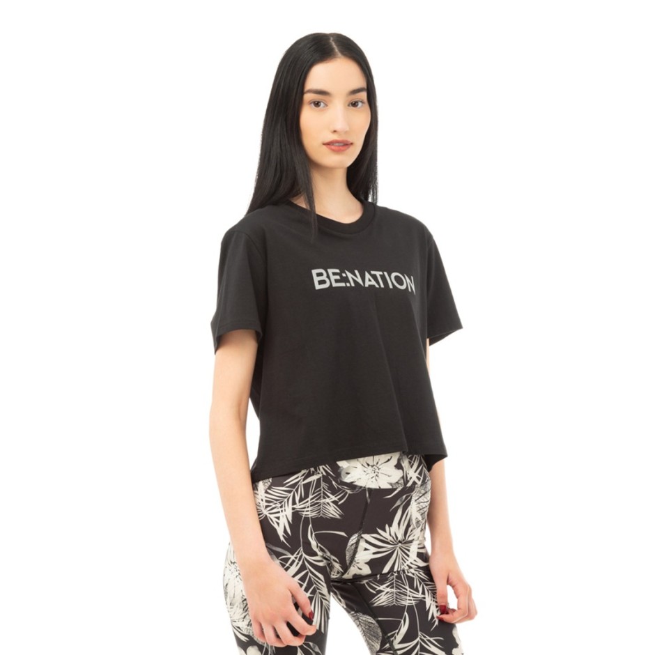 BE:NATION S/S CROP TOP 05112403-01 Black