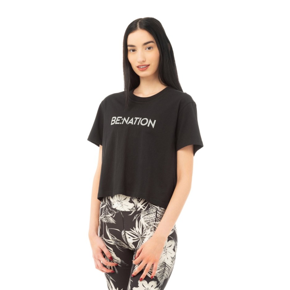 BE:NATION S/S CROP TOP 05112403-01 Black