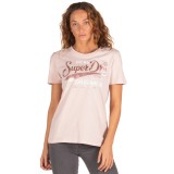 SUPERDRY REAL ORIGINALS SATIN T-SHIRT W1000019B-MJE Pink Image 