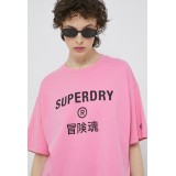 SUPERDRY D1 SDCD CODE CORE SPORT TEE W1011148A-3KK Pink Image 1