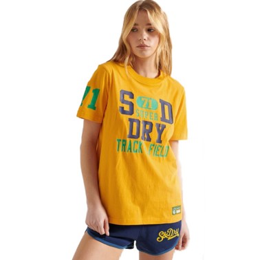 SUPERDRY COLLEGIATE ATHLETIC UNION TEE W1010422A-RUA Χρυσό