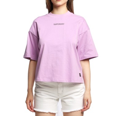SUPERDRY SDCD CODE TECH OS BOXY TEE W1010813A-6NP Λιλά