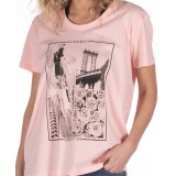 DISTRICT75 WOMEN'S TEE 120WSS-708 Ροζ Εικόνα 1