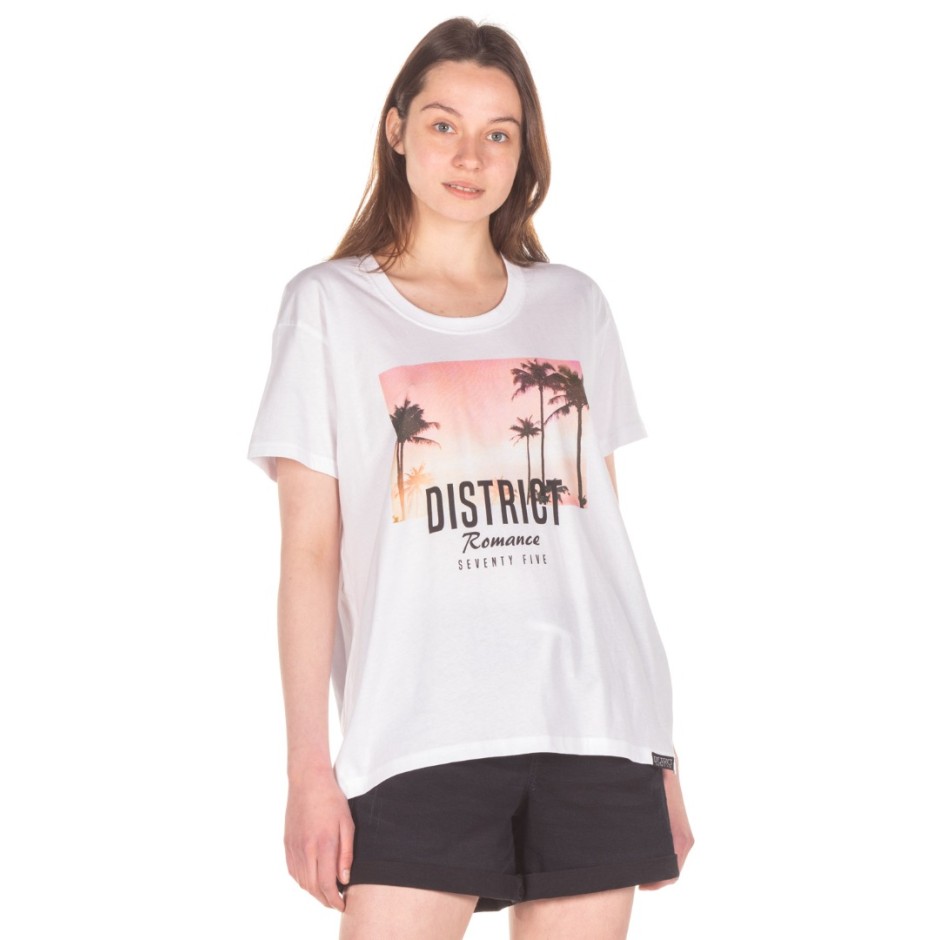 DISTRICT75 WOMEN'S TEE 122WSS-277-091 White