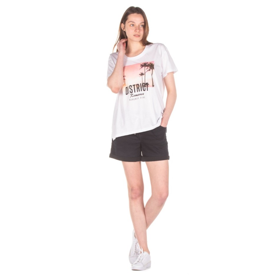 DISTRICT75 WOMEN'S TEE 122WSS-277-091 White