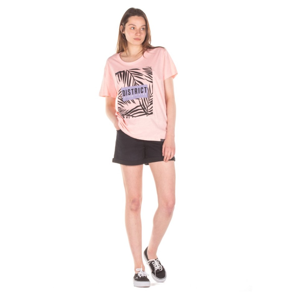 DISTRICT75 WOMEN'S TEE 122WSS-278-0P8 Pink