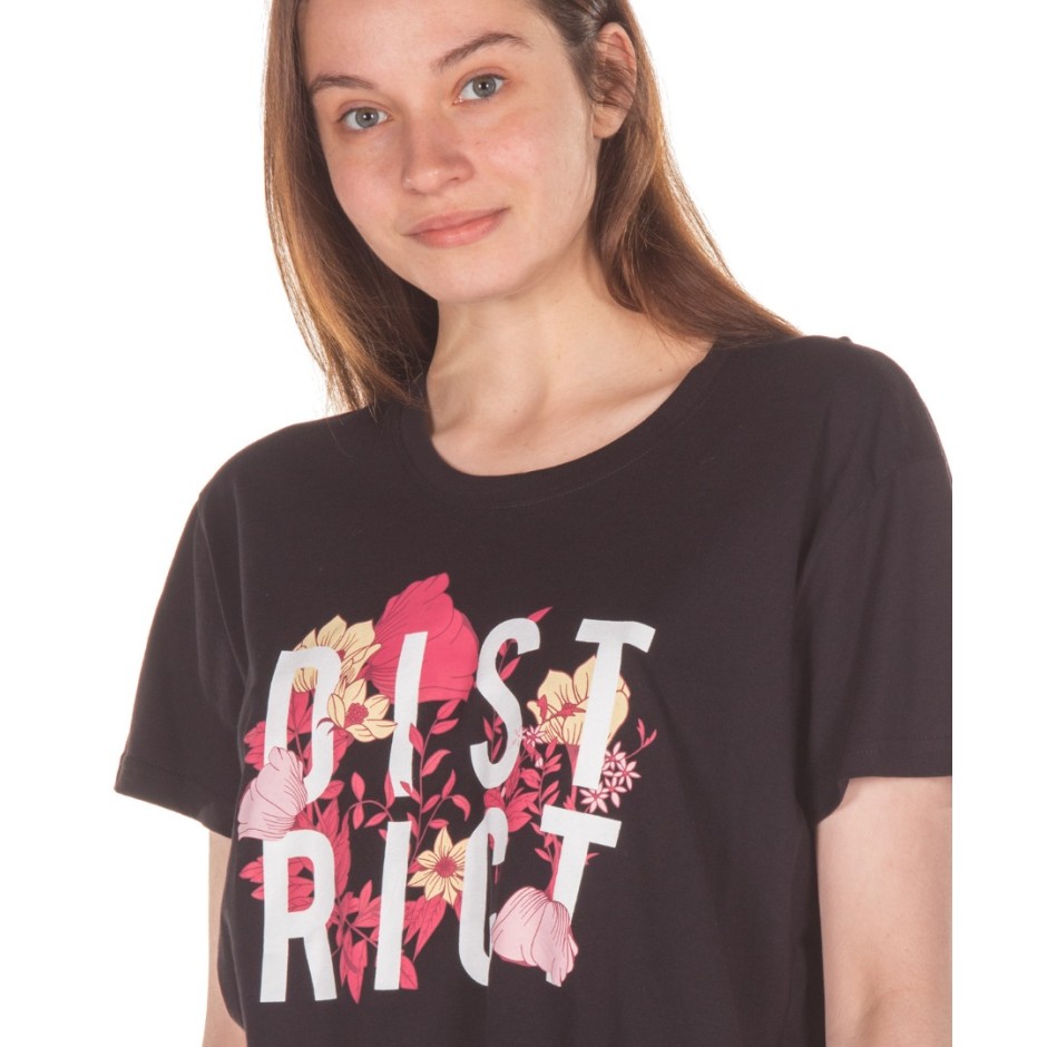 ΓΥΝΑΙΚΕΙΑ ΚΟΝΤΟΜΑΝΙΚΗ ΜΠΛΟΥΖΑ DISTRICT75 122WSS-279-071 Μαύρο