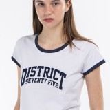 Women's T-Shirt White - District75  Image 1