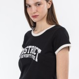 Women's T-Shirt Black - District75  Image 1