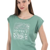 Women's T-Shirt Green - District75  Image 1
