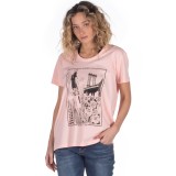 DISTRICT75 WOMEN'S TEE 120WSS-708 Ροζ Εικόνα 