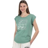 Women's T-Shirt Green - District75  Image 