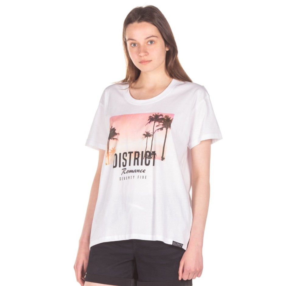 DISTRICT75 WOMEN'S TEE 122WSS-277-091 White