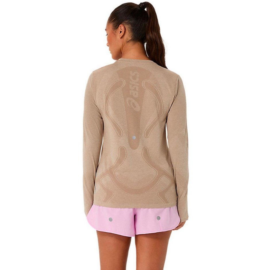 ASICS ROAD SEAMLESS LS TOP 2012D290-200 Χακί