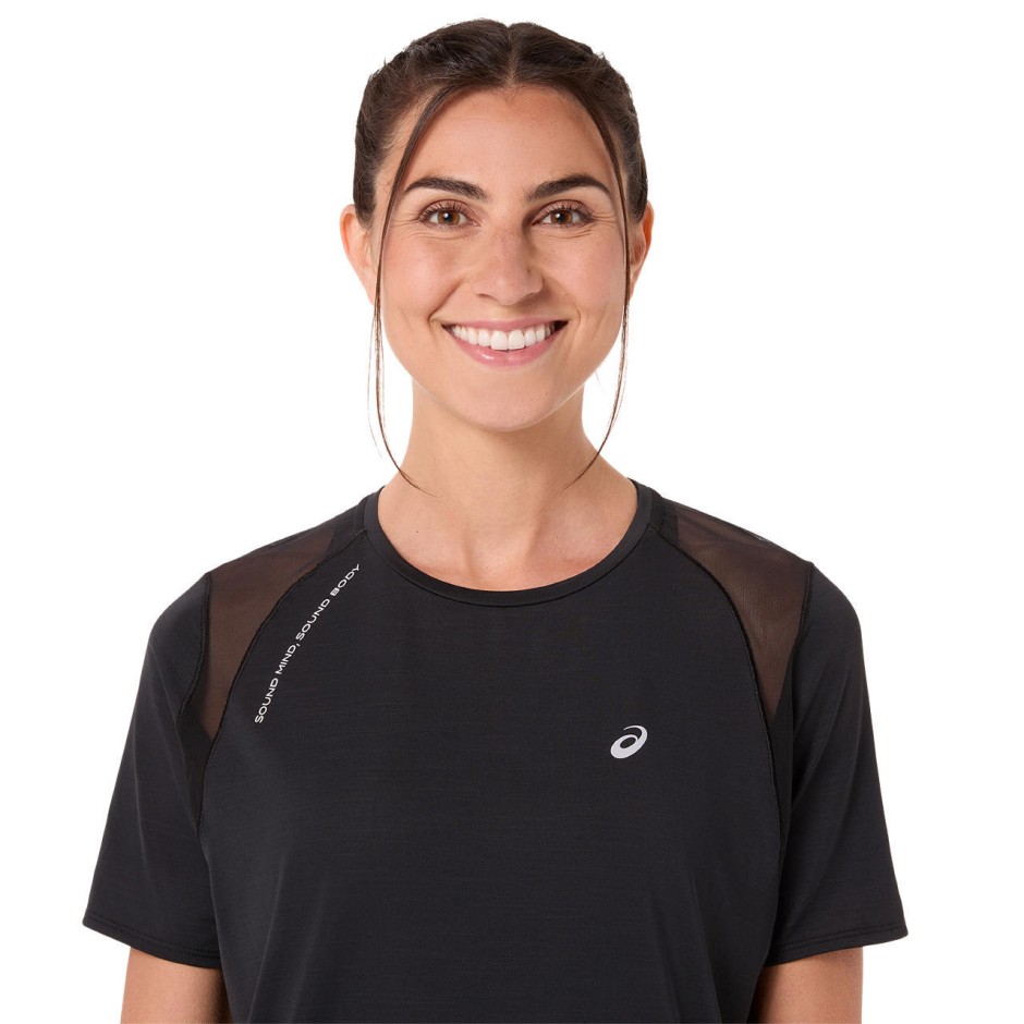 ASICS ROAD SS TOP 2012D371-001 Μαύρο