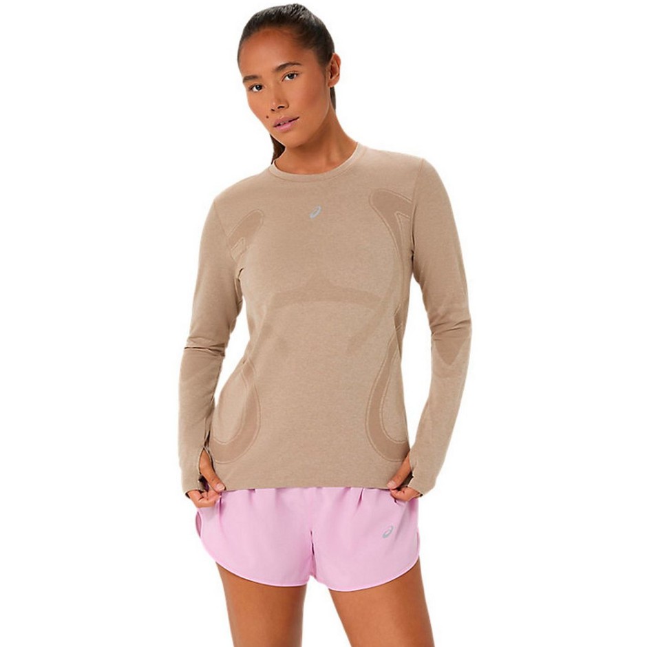 ASICS ROAD SEAMLESS LS TOP 2012D290-200 Χακί