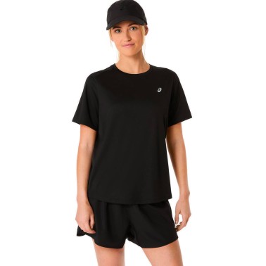 Γυναικεία Κοντομάνικη Μπλούζα για Τρέξιμο Μαύρη - ASICS CORE