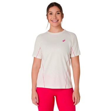 Γυναικεία Κοντομάνικη Μπλούζα Προπόνησης Εκρού - ASICS GAME ALL OVER PRINT