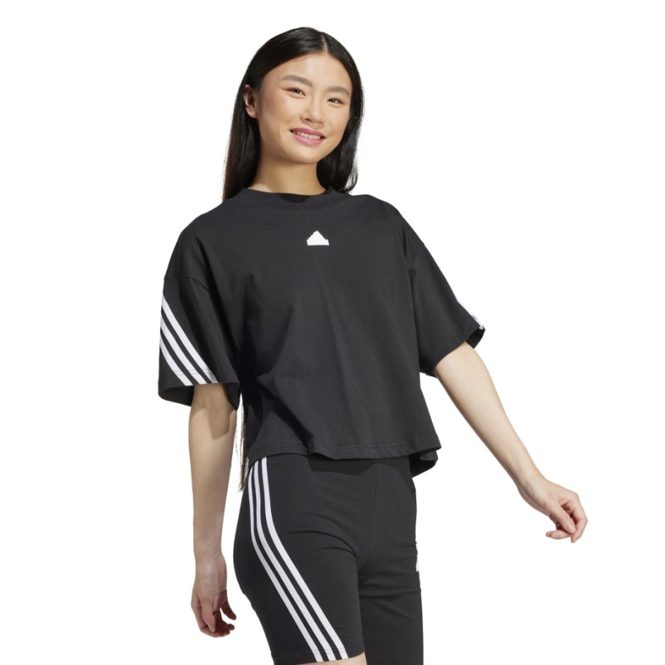 adidas Sportswear Future Icons 3-Stripes Μαύρο - Γυναικεία Κοντομάνικη Μπλούζα