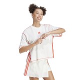 Γυναικεία Κοντομάνικη Μπλούζα Εκρού - adidas Sportswear Dance Cotton Εικόνα 1