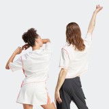 Γυναικεία Κοντομάνικη Μπλούζα Εκρού - adidas Sportswear Dance Cotton Εικόνα 5