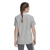 adidas Sportswear Essentials 3-Stripes Γκρι - Γυναικεία Κοντομάνικη Μπλούζα Εικόνα 0