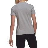 adidas Sportswear Essentials Slim 3-Stripes Γκρι - Γυναικεία Κοντομάνικη Μπλούζα Εικόνα 0
