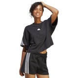 adidas sportswear W FI 3S TEE HT4695 Black Image 0