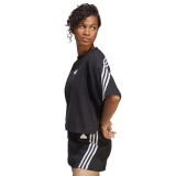 adidas sportswear W FI 3S TEE HT4695 Black Image 1