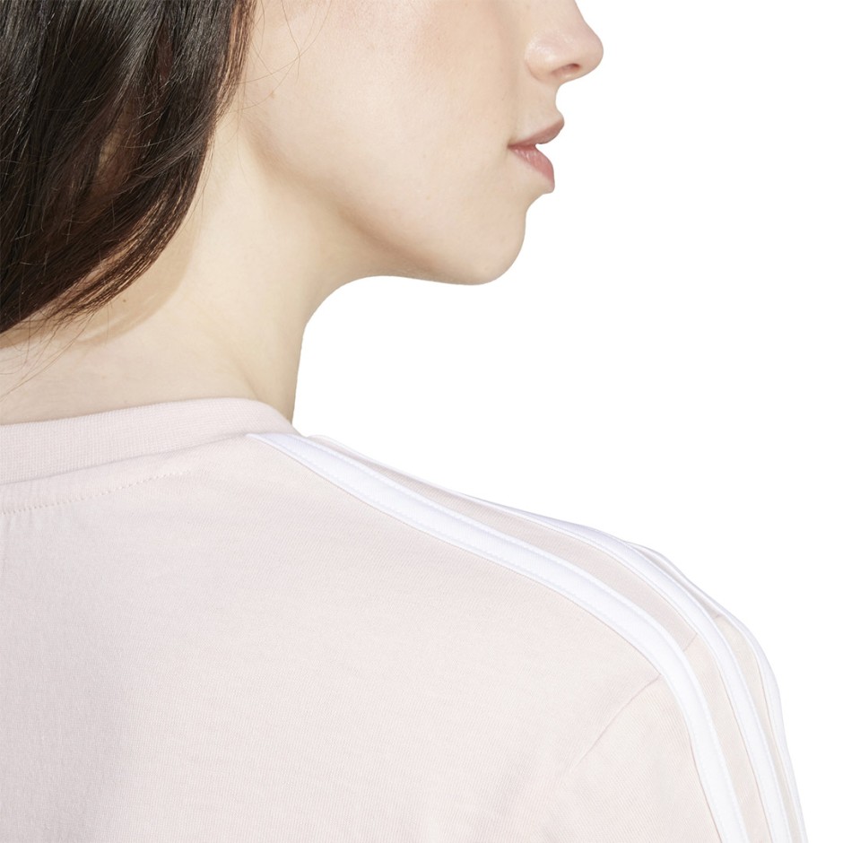 Γυναικεία Κοντομάνικη Μπλούζα Ροζ - adidas Performance Essentials 3-Stripes