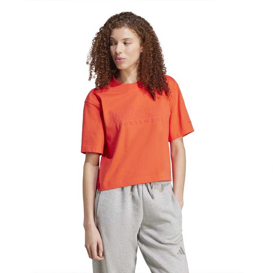 Γυναικεία Κοντομάνικη Μπλούζα Κόκκινη - adidas Sportswear ALL SZN Graphic