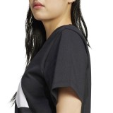 Γυναικεία Κοντομάνικη Μπλούζα Μαύρη - adidas Sportswear Essentials Big Logo Cotton Εικόνα 2